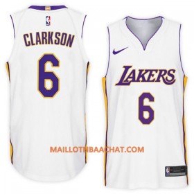 Maillot NBA Los Angeles Lakers Jordan Clarkson 6 Nike 2017-18 Blanc Swingman - Homme